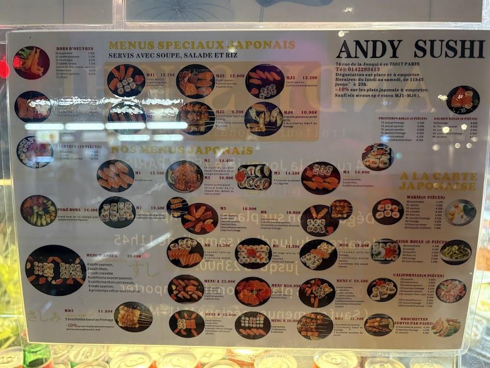 Andy Sushi - Menu Image 1